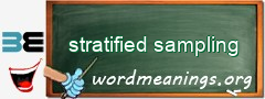 WordMeaning blackboard for stratified sampling